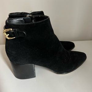 Michael Kors Size 9 Black High Heel Suede Leather Booties
